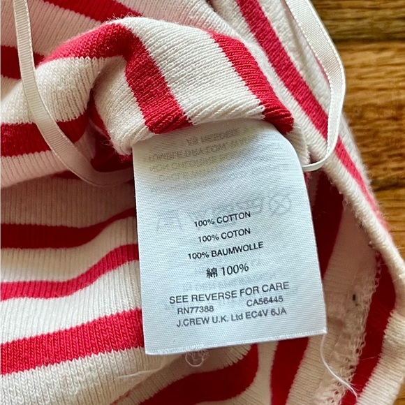 J.Crew Womens Cotton Boat Neck Striped Bell Sleeve Blouse Top Size Small - Picture 4 of 8